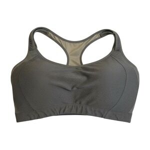 Syrokan 38H Sports Bra Gray Racerback Padded Firm Support Adjustable Straps